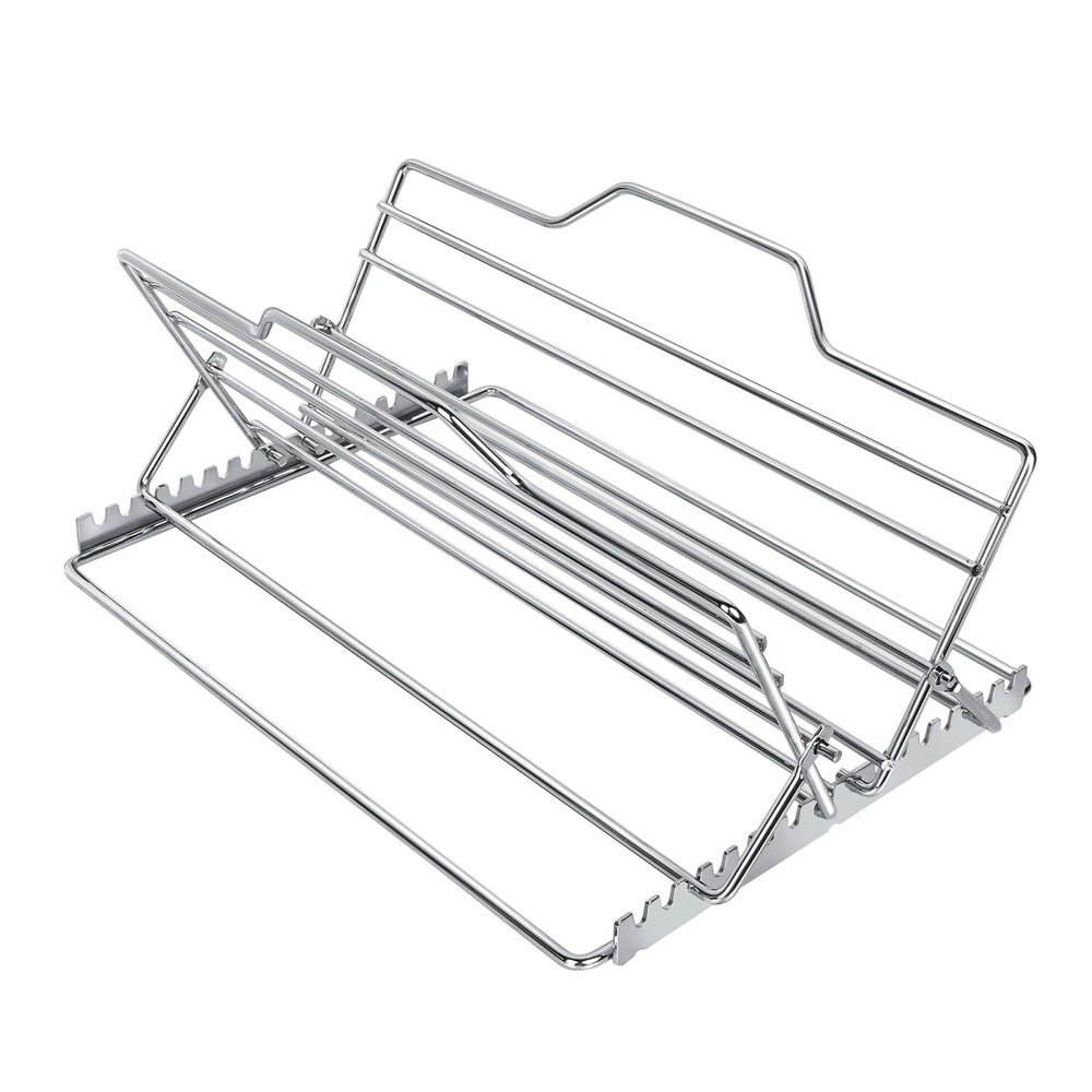 Multi-Purpose Adjustable Roasting Rack Turkey Roaster Set - Complete with V-S...