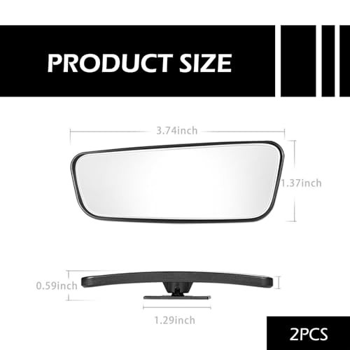2 PCS Blind Spot Mirror, Framed Rectangular Adjustable Blind Spot Mirror, HD