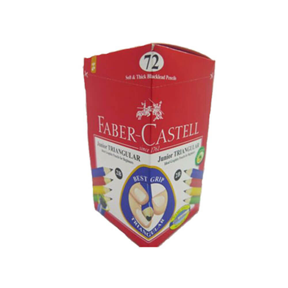 Faber Castell Triangular Grip Lead Graphite Colour Pencils Tin Assorted 72 Pack