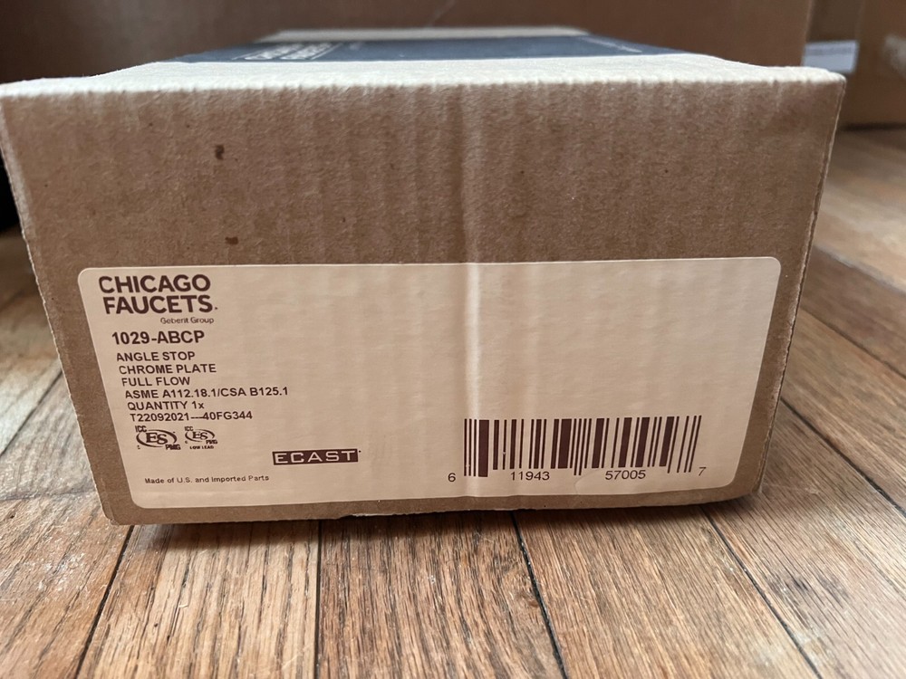 Chicago Faucets 1029-ABCP Angle Stop - Chrome