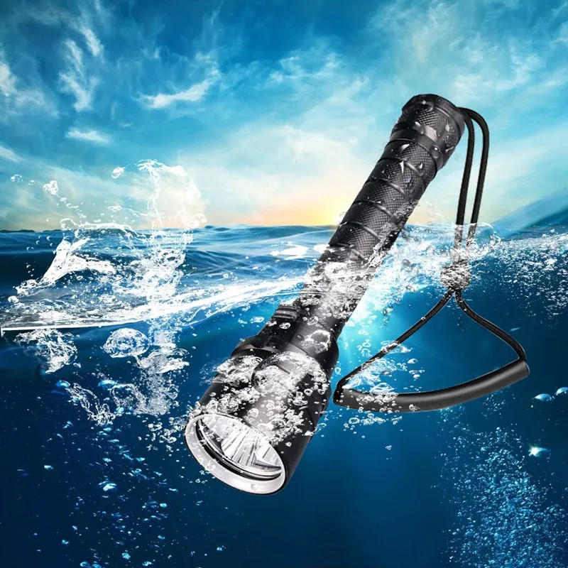 IPX8 Waterproof Professional Diving Flashlight Underwater Dive Torch Light US