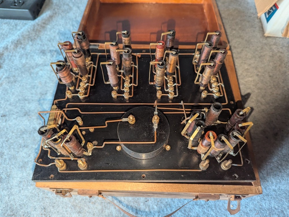 Antique Testing Set- Wheatstone Bridge, Wood Case, German