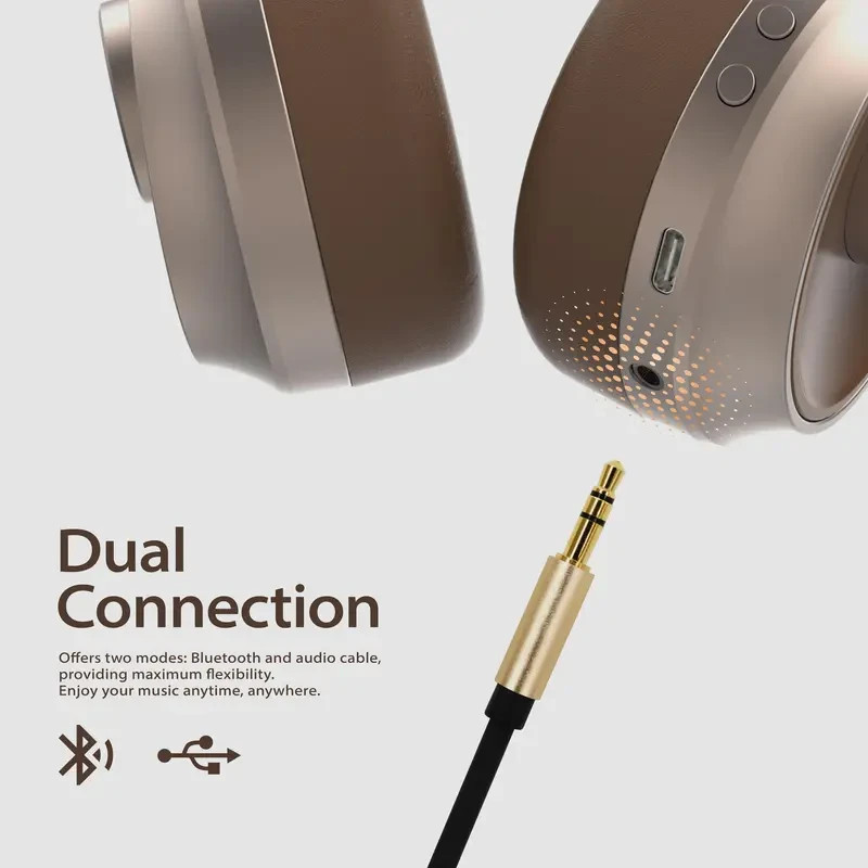 Wireless Headphone Active Noise Canceling Over-Ear Headset With Mic