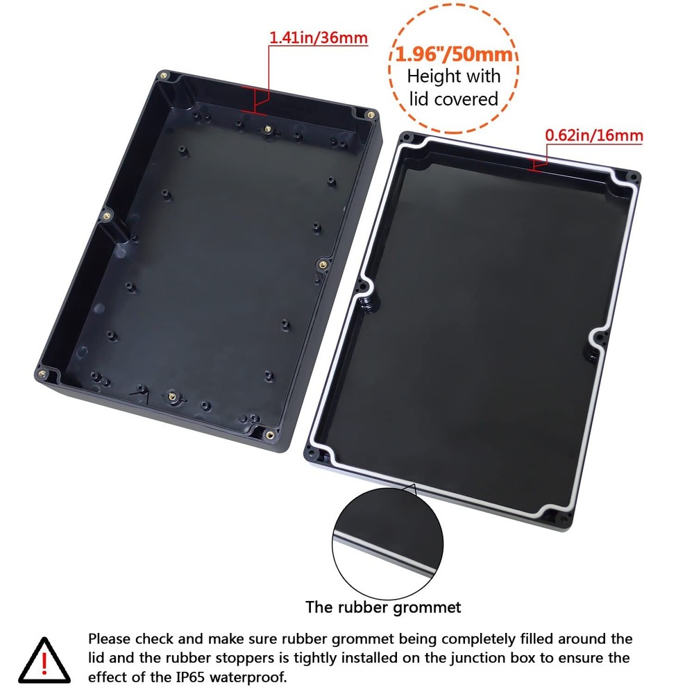 Waterproof ABS Plastic Junction Box 10.3x7.1x2.3 for Secure Electronics