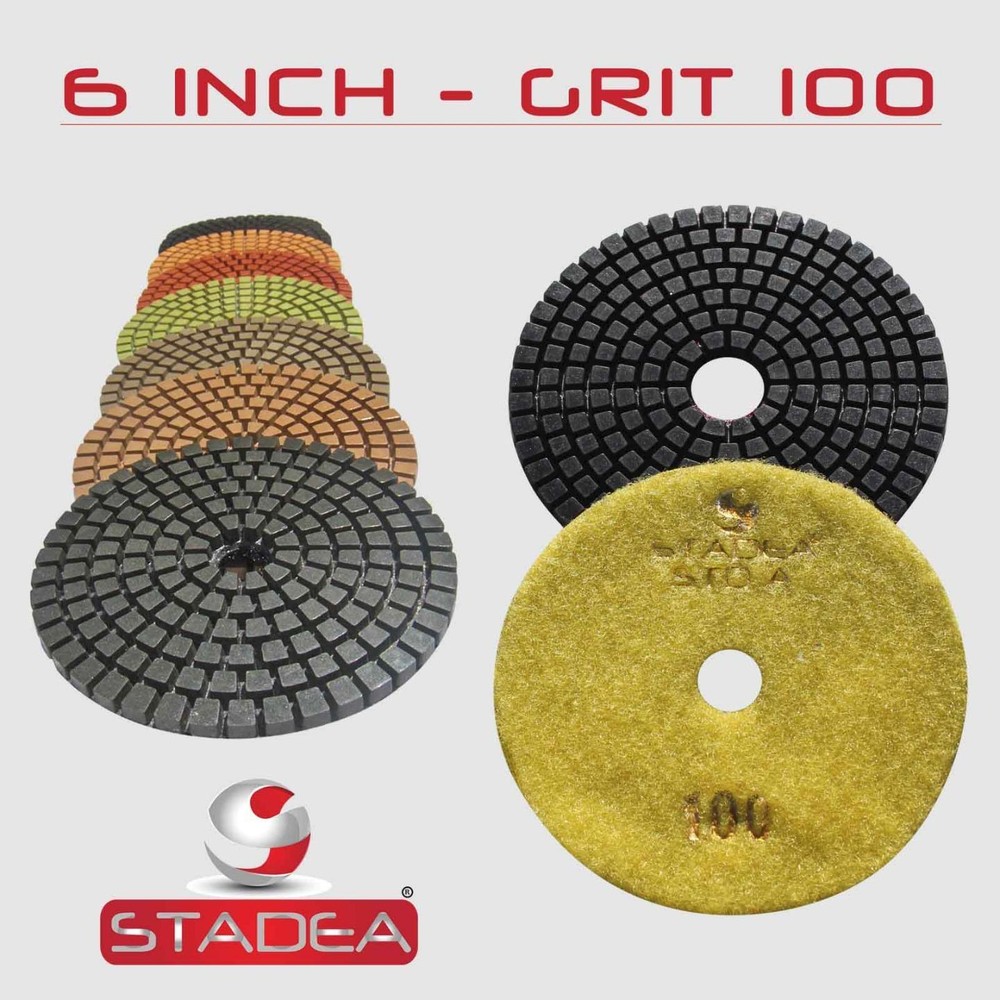 6" PREMIUM DIAMOND POLISHING PADS :Pick Grit & Quantity