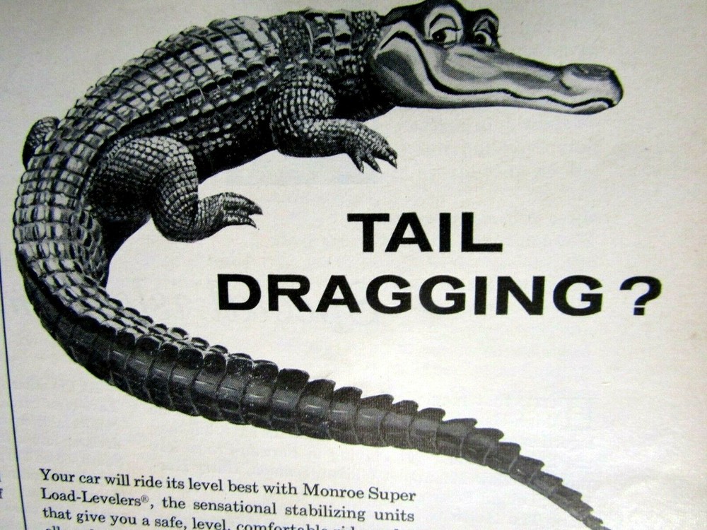 1960 Monroe Super Loader Leveler Tail Dragging? Original Print Ad 9 x 11"