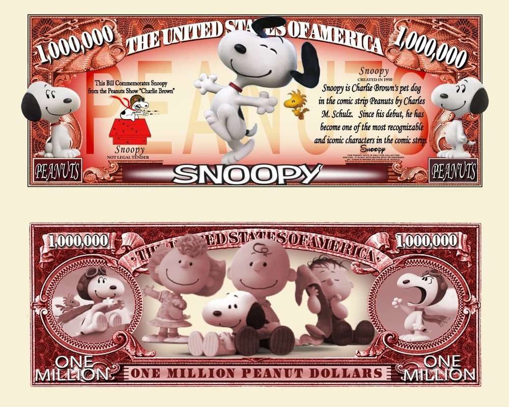 SNOOPY MILLION DOLLAR BILL (100 Each)