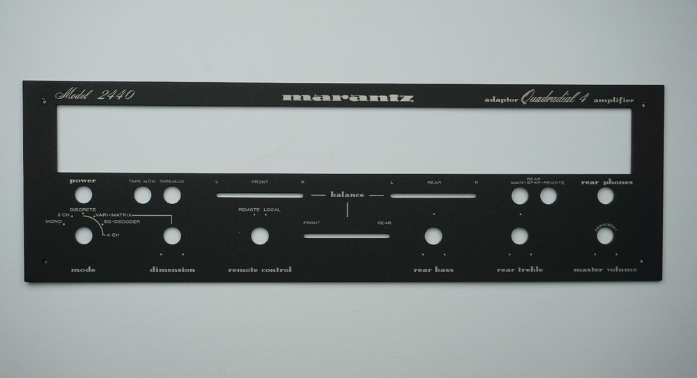 Marantz 2440 New!  Receiver Front Panel Faceplate Face Plate Black