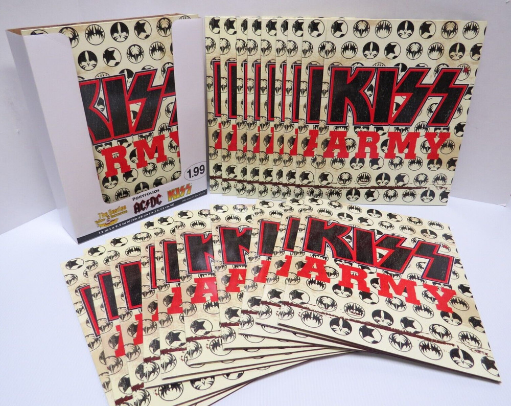 KISS ARMY 24 FOLDERS LOT + DISPLAY BOX OFFICIAL 2010