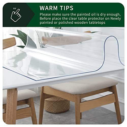 48x72" Wipeable Vinyl Cloths Pad for Rectangle 48" x 72" Clear1.5 Rectangle