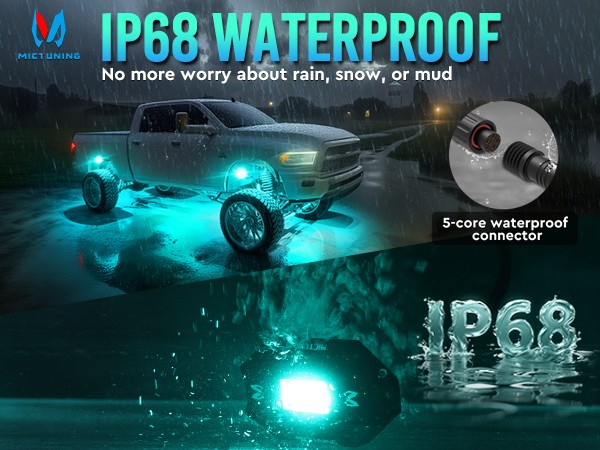 MICTUNING 16 Pods RGBW LED Rock Lights Kits, Underglow Neon Lights for Car Truck