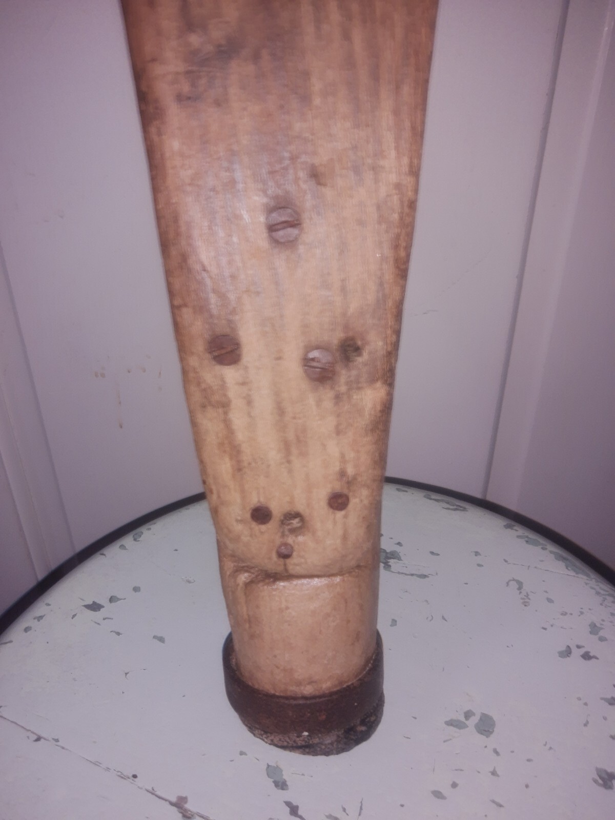 Antique Wooden Prosthetic Peg Leg Civil War Era 1860's Ky Find Kitsch Oddity Vtg