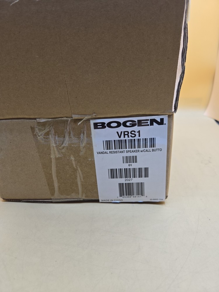 Bogen Vrs1 Vandal Resistant Speaker With Call Button Silver New