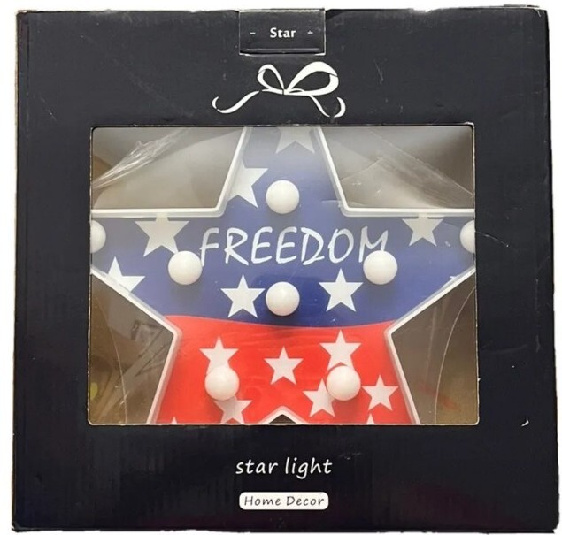 Home Decor Freedom Star Sign Lights - LED