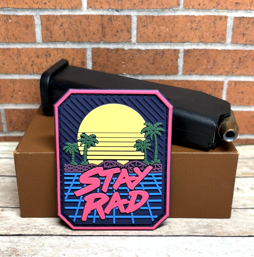 Stay Rad PVC Patch - Tactical Morale Patch - Cool Retro 80's Arcade Patch