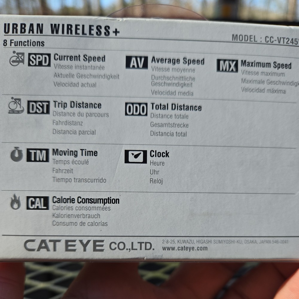 Cateye Urban+ Plus Wireless Bike Computer with Backlight
