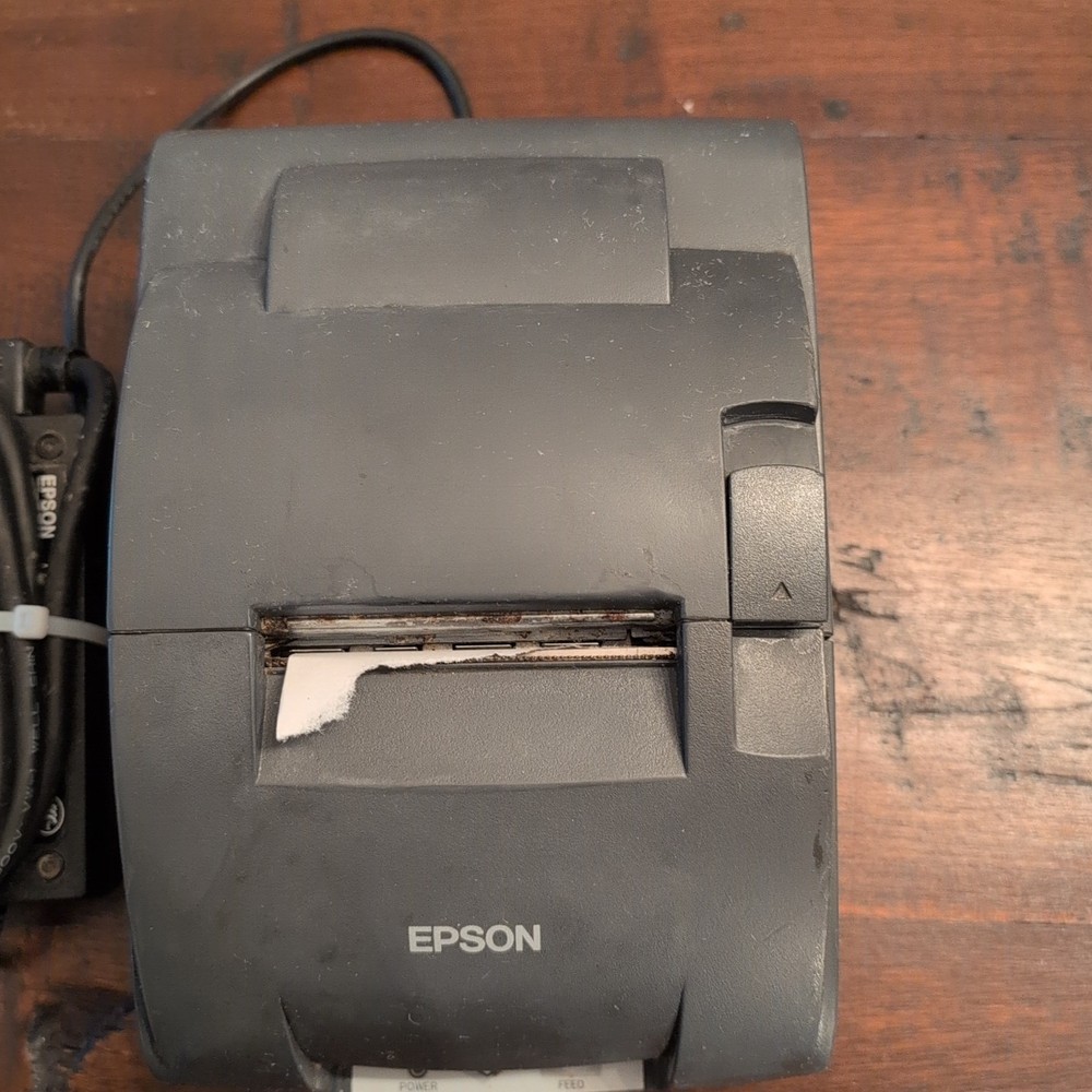 Epson TM-U220B POS Dot Matrix Receipt Printer Ethernet Network W/Power Adapter