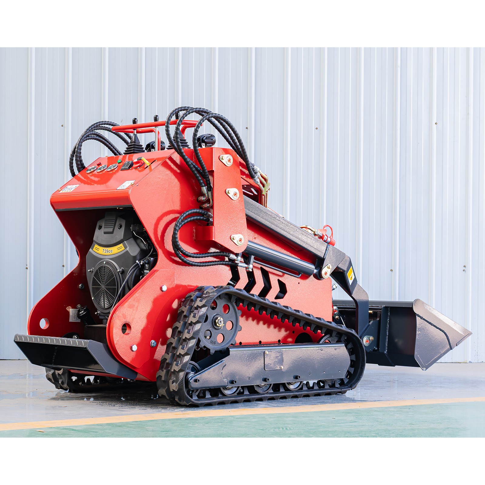 480 2645Lbs Tracked EPA 23HP 13GPM Mini Skid Steer 3-Pumps FREE SHIP Unloading