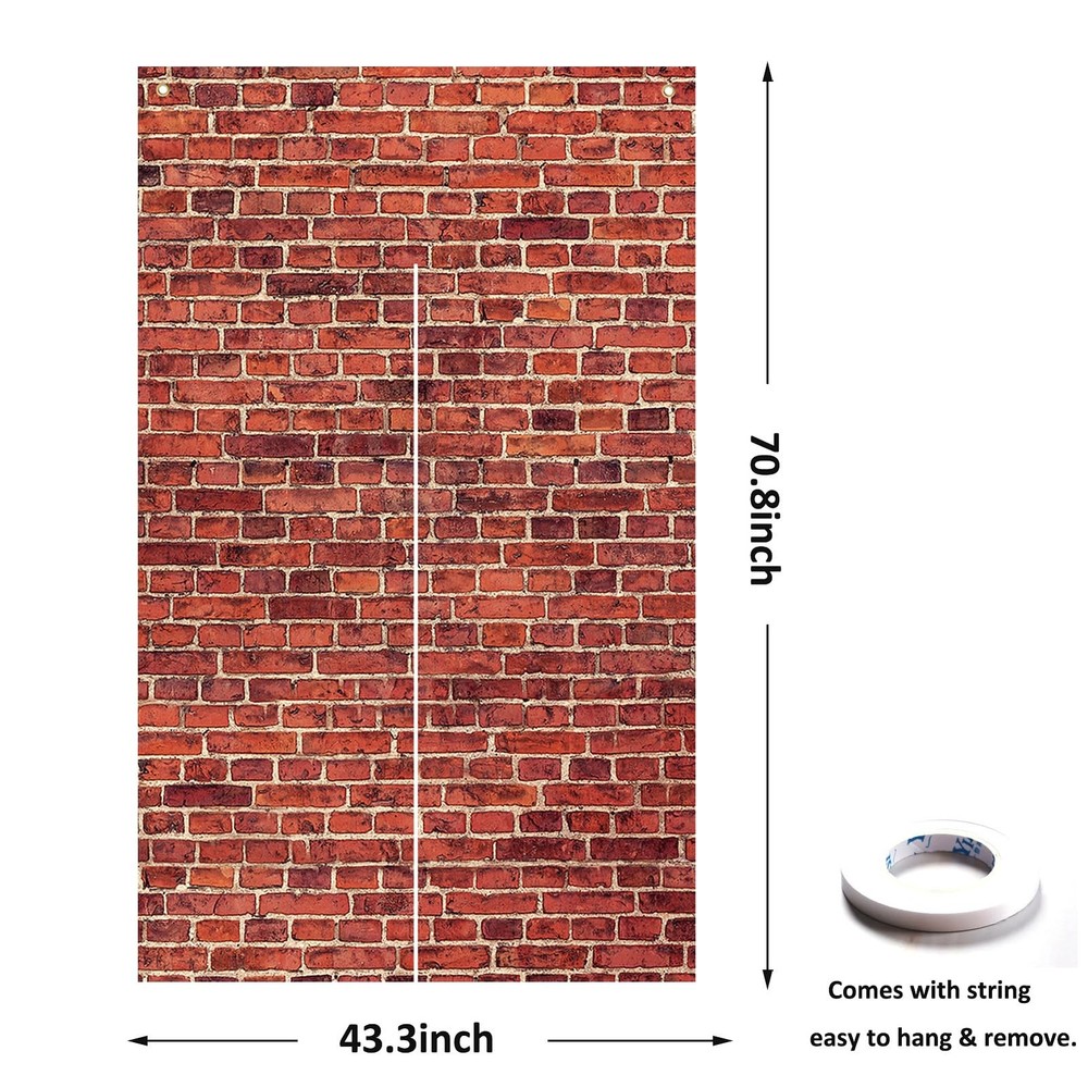 Brick Wall Backdrop Halloween Red Brick Wall Backdrop Decorations for Birthda...