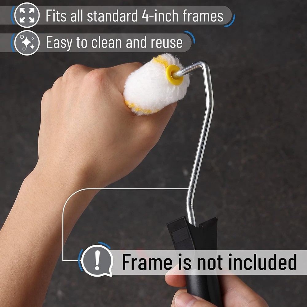 Versatile 18-Pack 4-Inch Roller Covers - Ideal for Smooth Paint Application