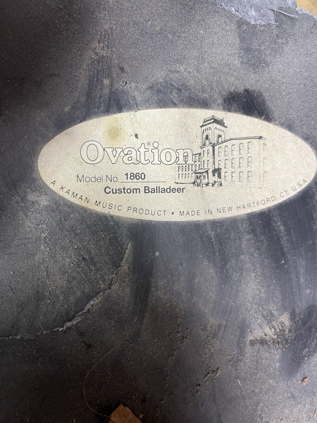 VINTAGE ORIGINAL OVATION ACOUSTIC GUITAR PART