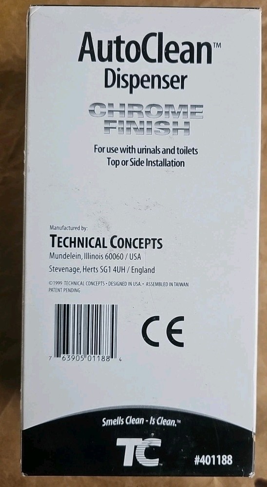 TECHNICAL CONCEPTS 401188 AUTOCLEAN DISPENSER CHROME FINISH