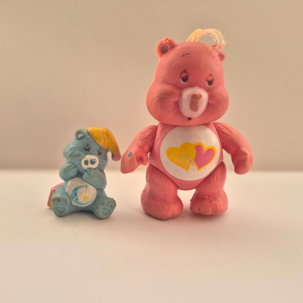 Vintage Care Bear bundle plastic figures x2