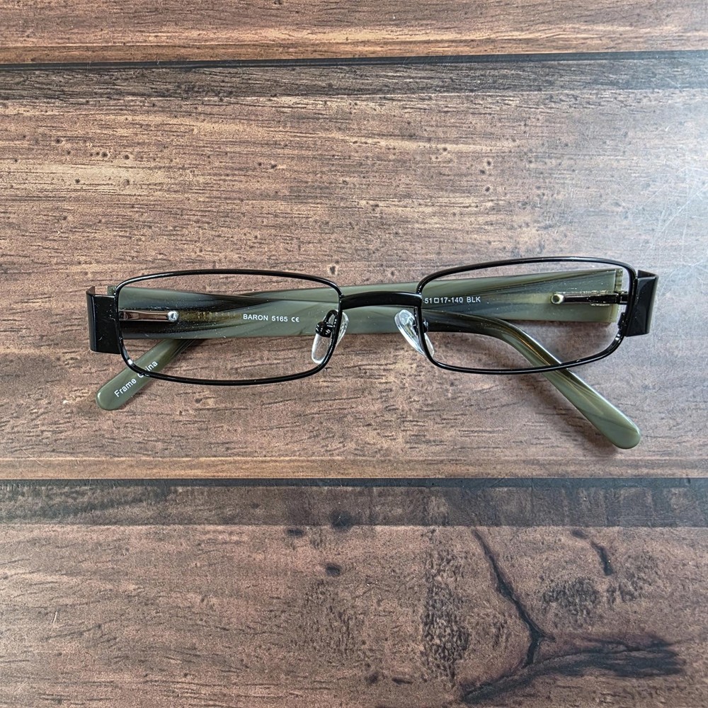 Baron 5165 Black Glasses Frame 51-17-140 Size FRAMES ONLY