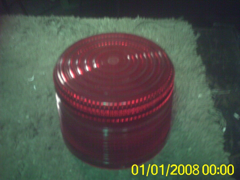 BEACON TOWER LIGHT LENS RED 5 1/2 BY 4 1/2 MODULAR COMPONENT LIGHTS