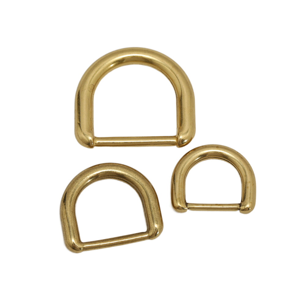 15mm 20mm 25mm D-Ring Solid Brass Webbing Leather Hardware Craft Welding Buckle