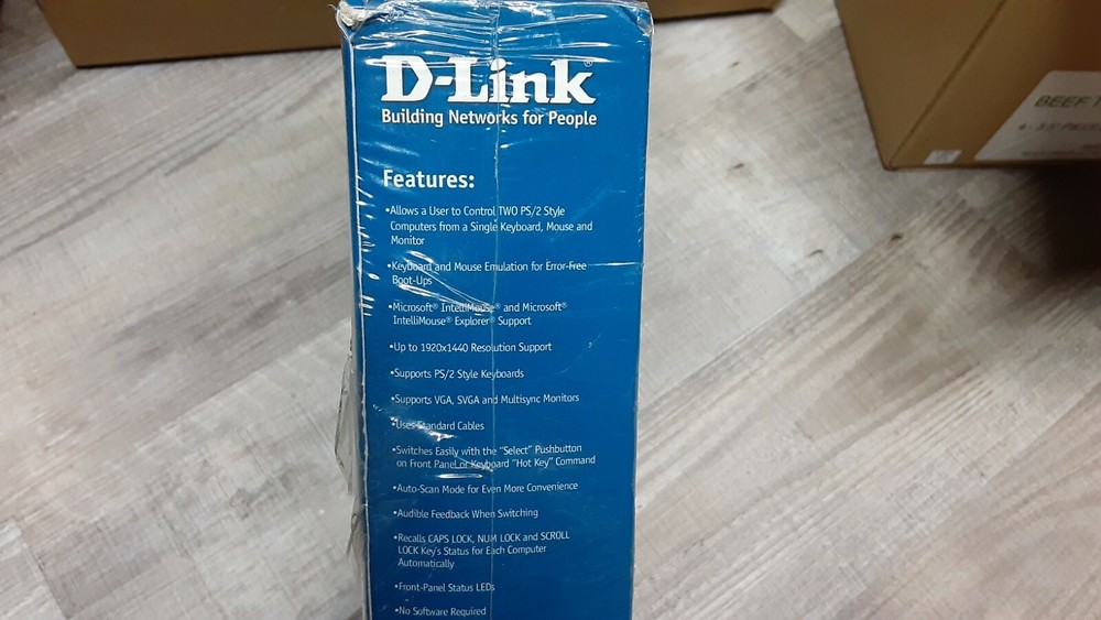 D-Link 2 Port KVM Switch Multi Computer Management (Unopened Sealed Factory New)