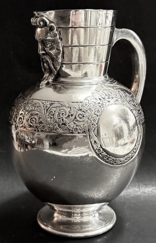 Original c1900 Martin Hall & Co MH & Co. Sheffield Silverplated Pitcher