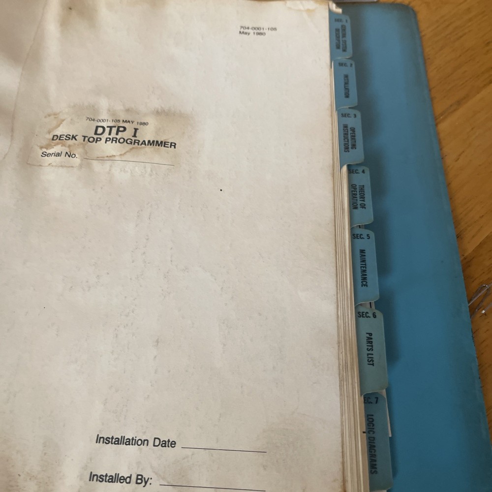Hurco DTP 1 Desk top Programmer Owner's Manual