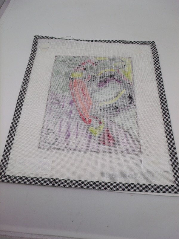 HTF M Stoebner for Ruth Schmuff SNOWBOARD Hand-Painted Needlepoint Canvas