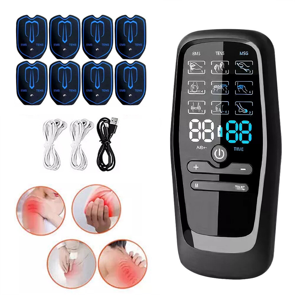 Tens Unit Machine Muscle Stimulator Electrotherapy Device Rechargeable USA