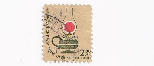 STAMP US SCOTT 1611 "Kerosene Table Lamp" $2 USED 1978 - A