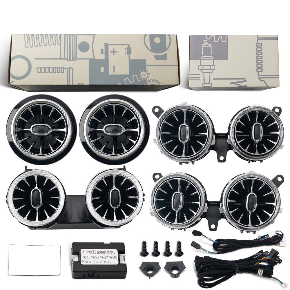 8PCS AC Vent Ambient Light For Mercedes Benz E-Class W213 2016-2023 64 Colors