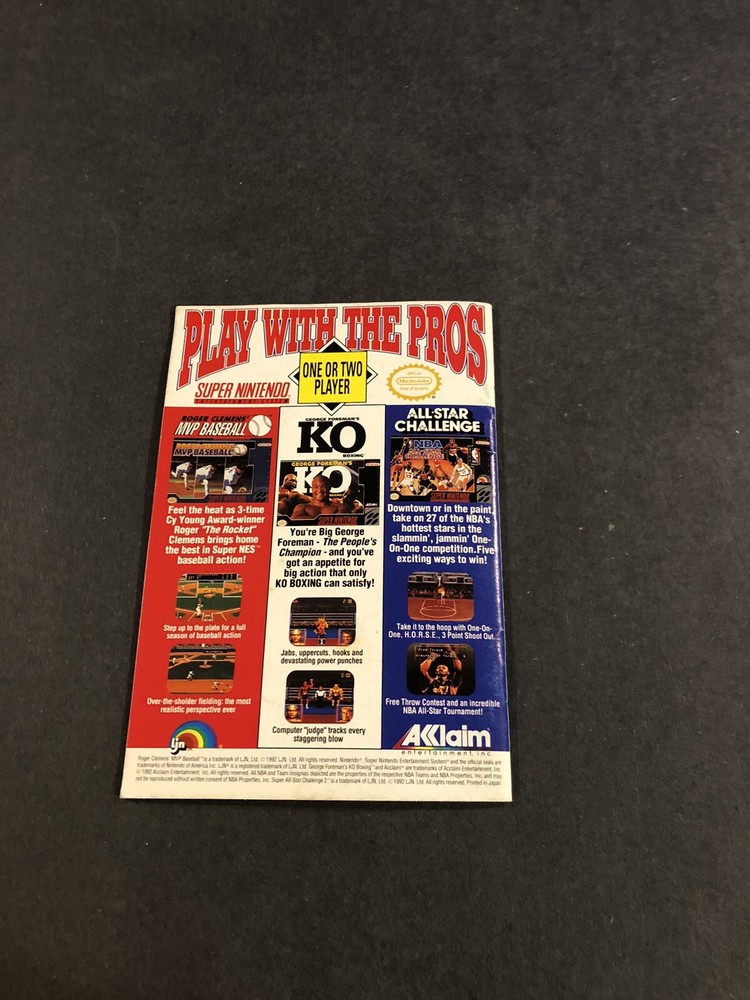 nba all star challenge snes Manual