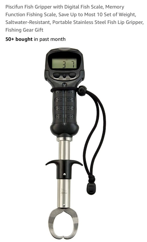 Piscifun Fish Gripper with Digital Fish Scale Memory Function Fishing Scale
