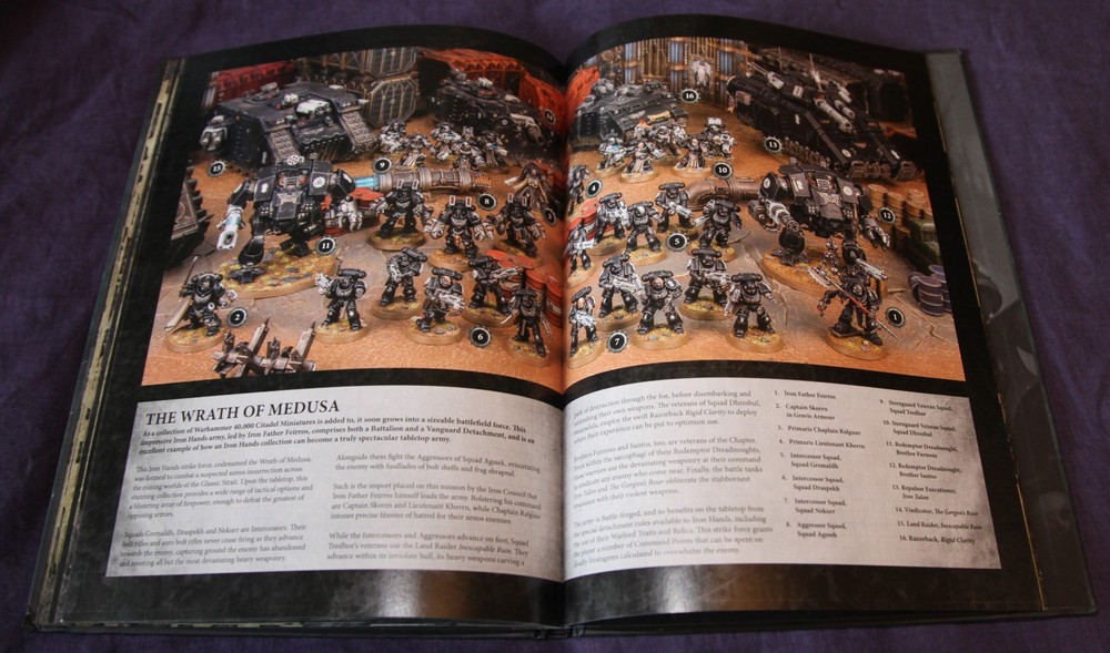 Warhammer 40k, Iron Hands Codex Supplement, Games Workshop, Hardcover, Hard Face