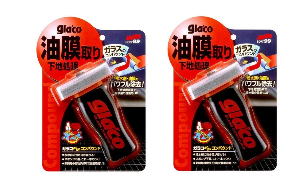 (2-Pack) NEW Soft99 Glass Compound Roll-On 100ml