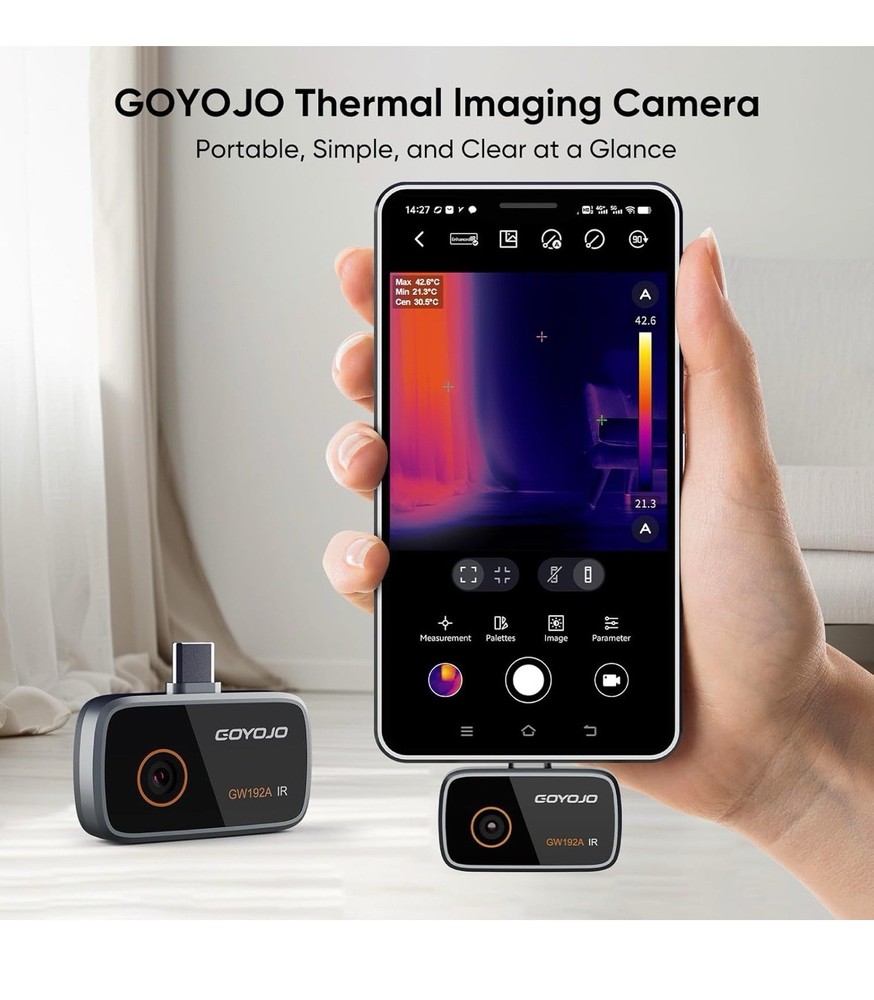Thermal Imaging Camera for Android, 192x192 IR Resolution, USB-C Thermal Image