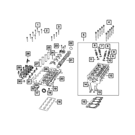 Mopar 68119535AA Engine Cylinder Head Bolt