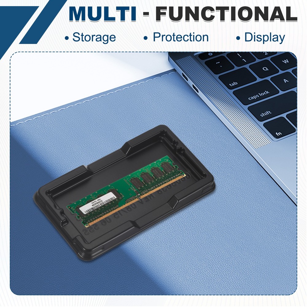 2Pcs DIMM Desktop DRR4/DDR5 Memory RAM Module Package Tray with Cover