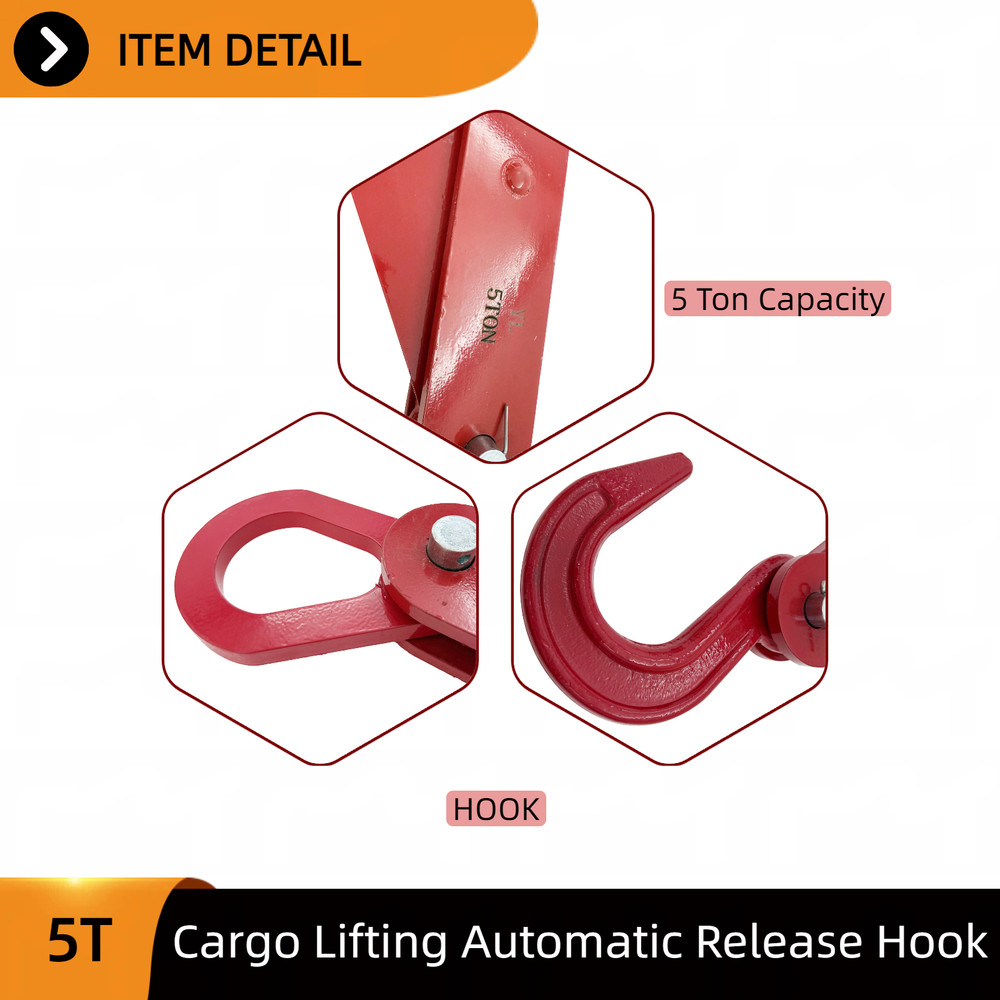 Automatic Release Crane Sling 5T Cargo Hoisting Equipment for Workshop Handling
