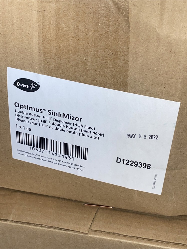 Diversey Optimus SinkMizer Double Button J-Fill Dispenser (High Flow) New, SAM