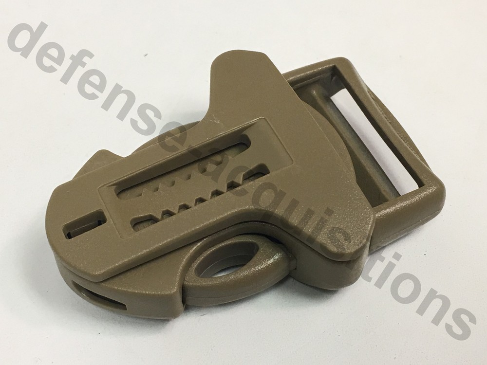 1" ITW Side Release Surface Mount Surmount Military Pouch Replacement Buckle TAN
