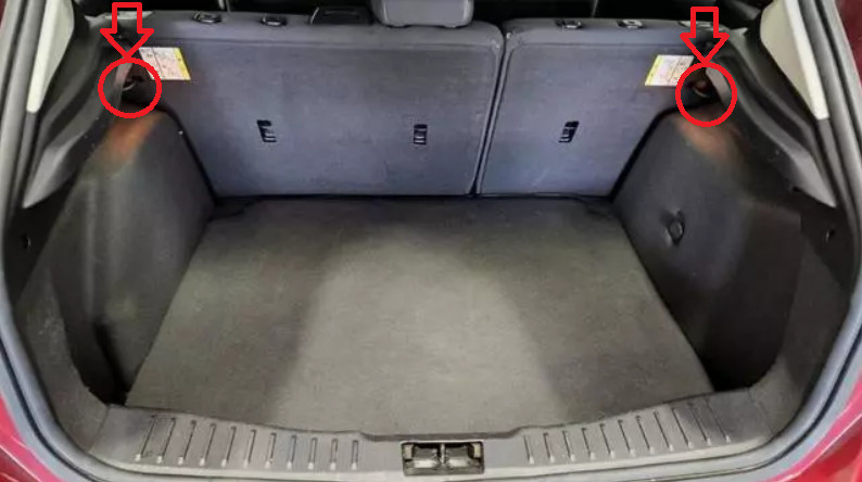 Trunk Rear Seats Envelope Style Cargo Net for Ford Focus Hatchback 2012-2018