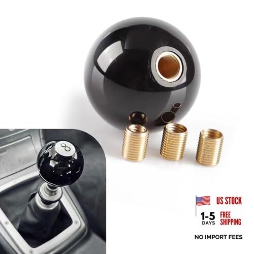 1 PC 8 Ball Shift Knob, Acrylic Gear Billiard Shifter Knobs, Round Shape Pool