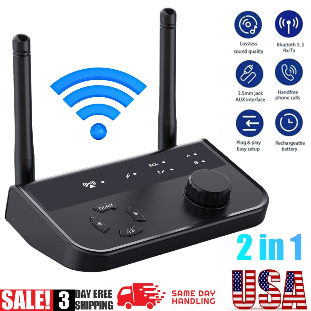 5.3 Long Range Bluetooth Transmitter Receiver For TV Home Stereo Audio Adapter